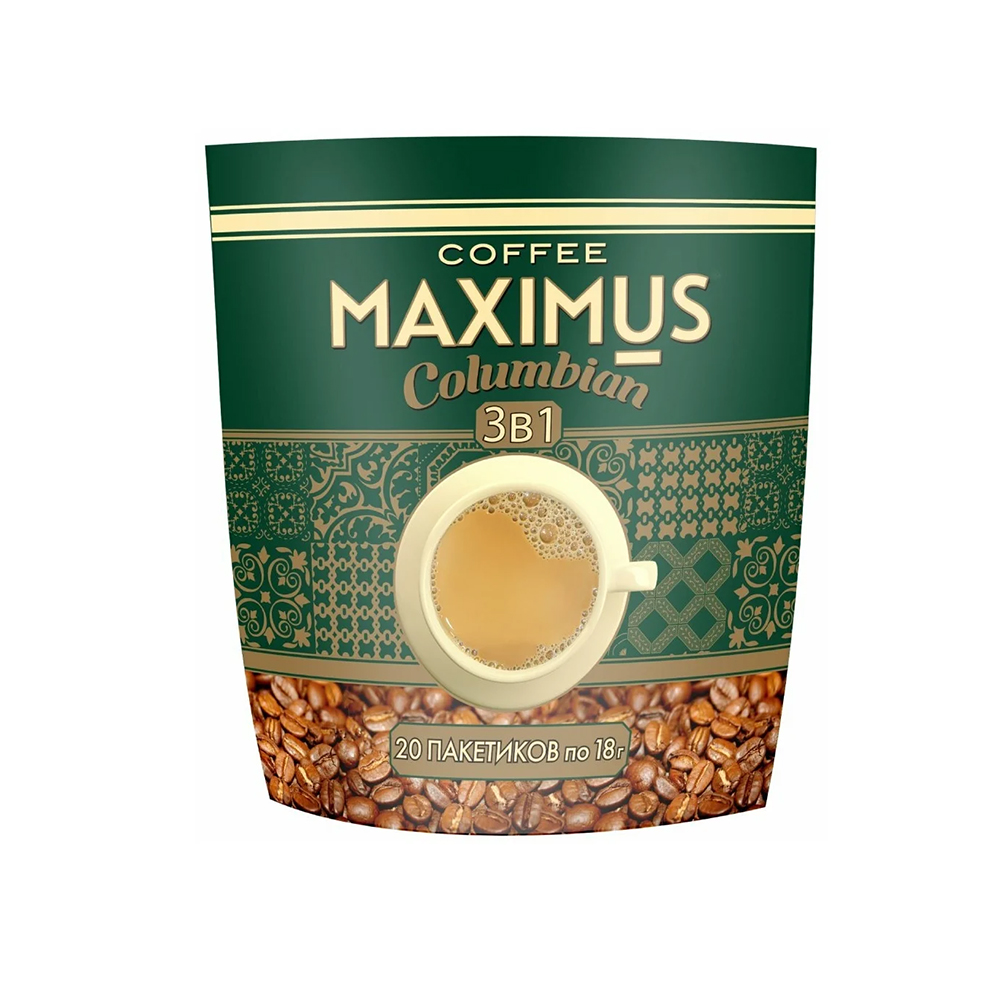 Кофе Maximus в3в1columbian. Растворимый кофе Maximus Columbian 3 в 1, в пакетиках. Кофе Maximus Columbian (230). Кофе Максимус 3 в 1.